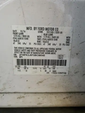 2016 FORD EDGE SEL  