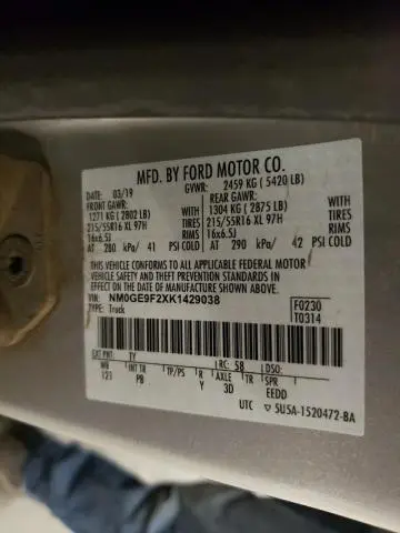 2019 FORD TRANSIT CONNECT XLT  