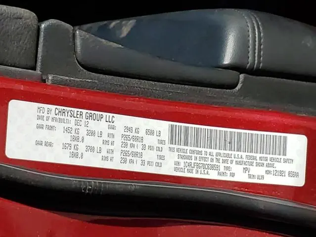 2013 JEEP GRAND CHEROKEE LIMITED  