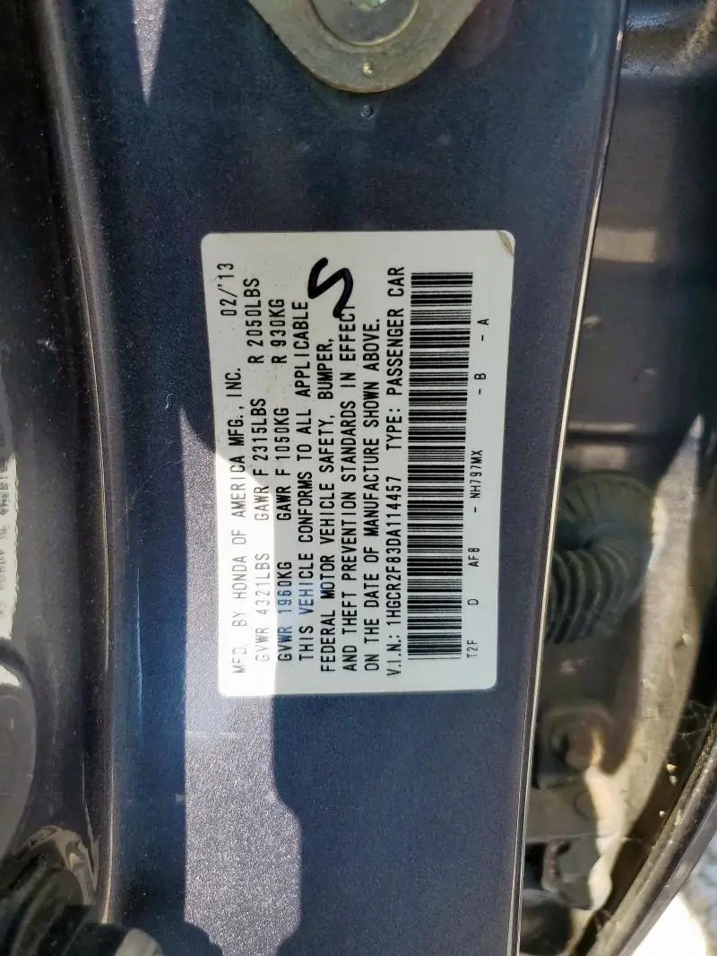 2013 HONDA ACCORD EXL  