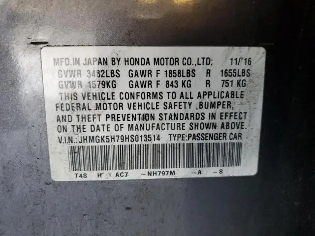 2017 HONDA FIT EX  