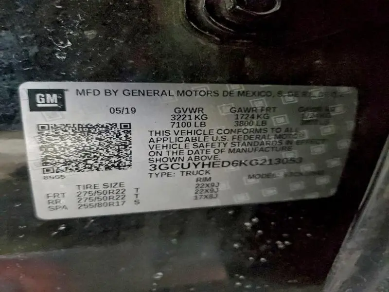 2019 CHEVROLET SILVERADO K1500 HIGH COUNTRY  