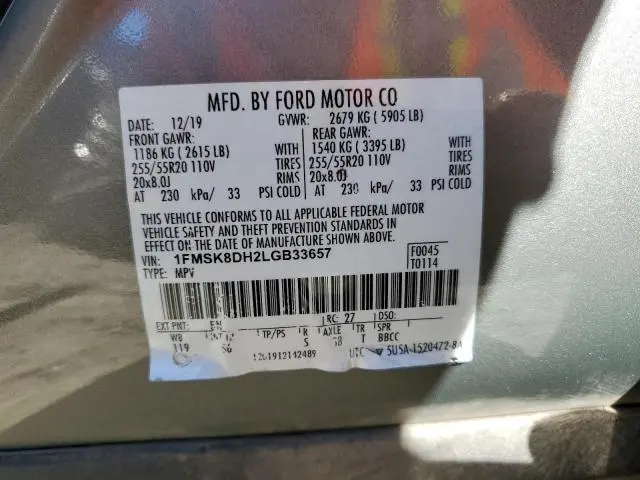 2020 FORD EXPLORER XLT  