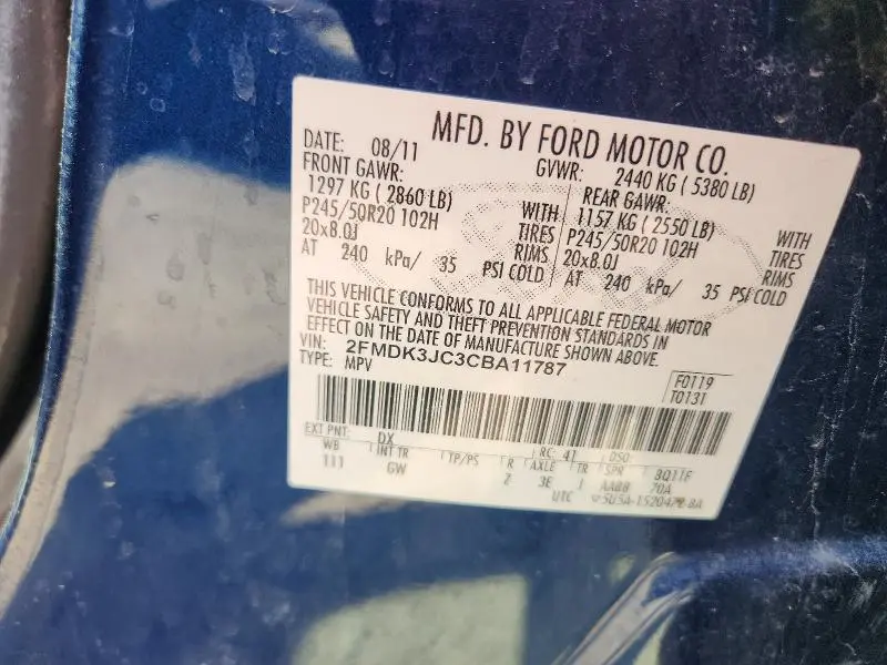 2012 FORD EDGE SEL  