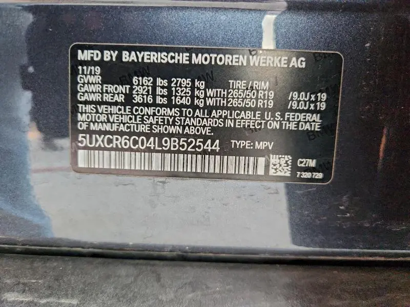 2020 BMW X5 XDRIVE40I  