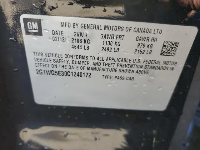 2012 CHEVROLET IMPALA LT