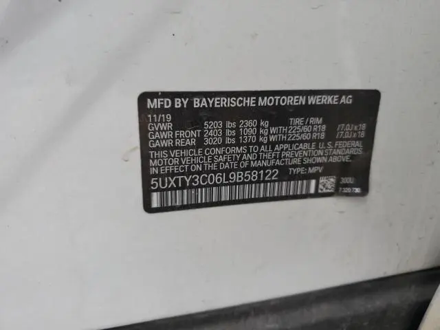 2020 BMW X3 SDRIVE30I  