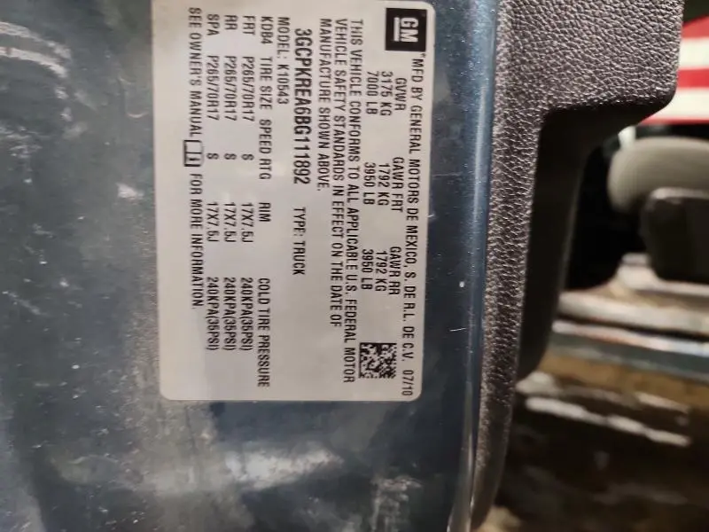 2011 CHEVROLET SILVERADO K1500 LS  