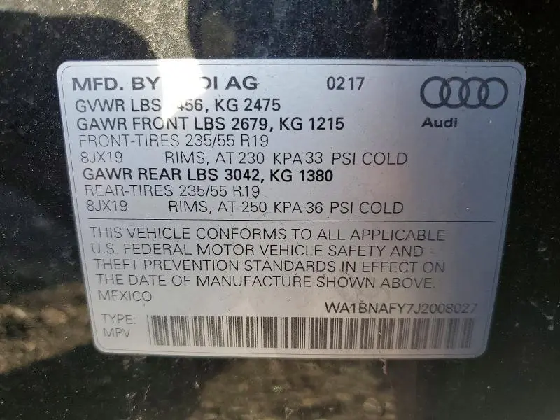2018 AUDI Q5 PREMIUM PLUS  