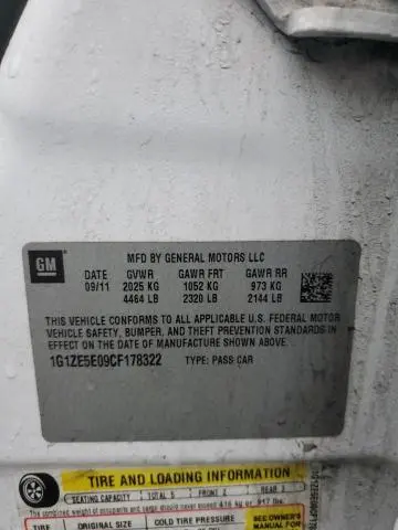 2012 CHEVROLET MALIBU LTZ  
