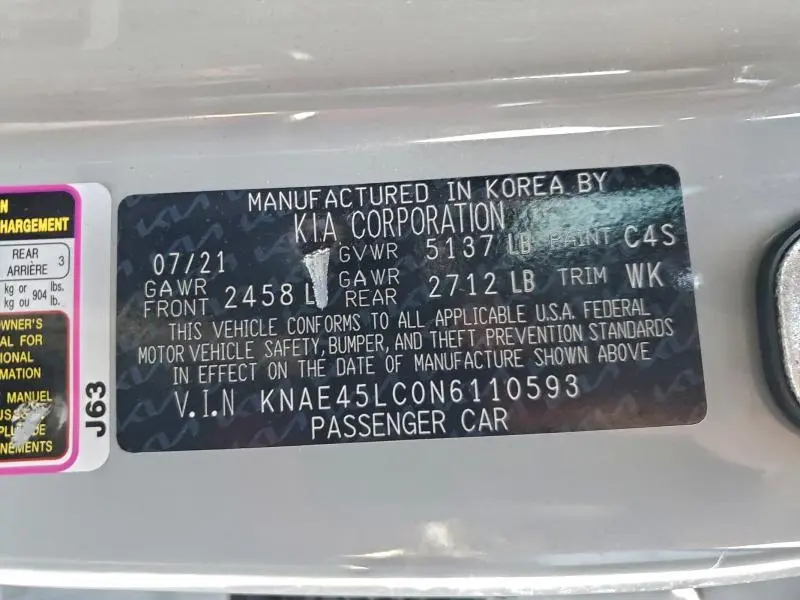 2022 KIA STINGER GT1  