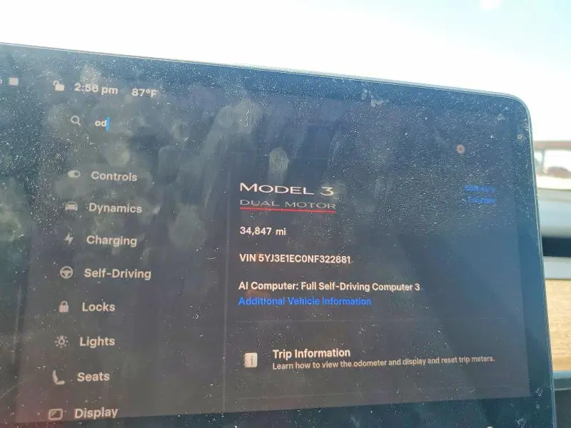 2022 TESLA MODEL 3   