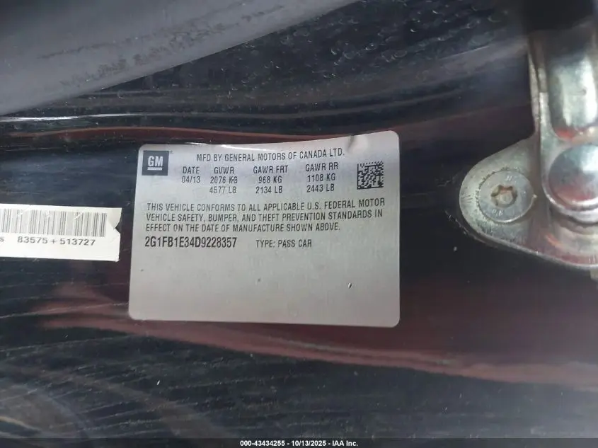 2013 CHEVROLET CAMARO 1LT