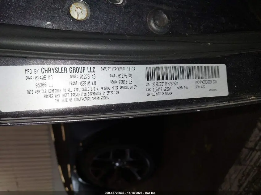 2015 DODGE CHALLENGER R/T PLUS