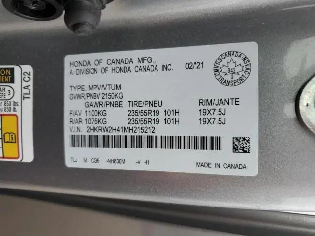 2021 HONDA CR-V SPORT  