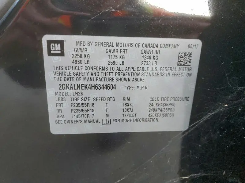 2017 GMC TERRAIN SLE  