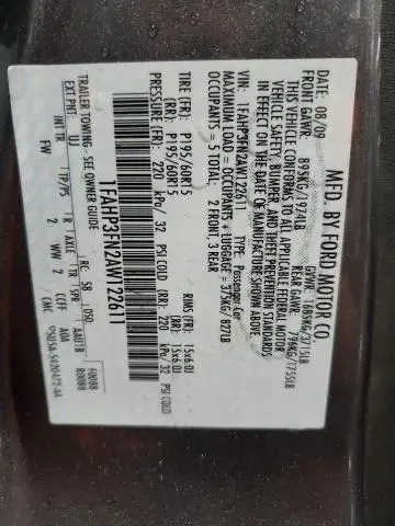 2010 FORD FOCUS SE  