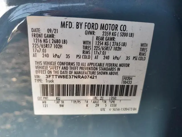 2022 FORD MAVERICK XL  