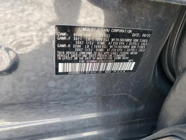 2022 SUBARU ASCENT LIMITED  