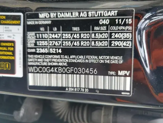 2016 MERCEDES-BENZ GLC 300 4MATIC  