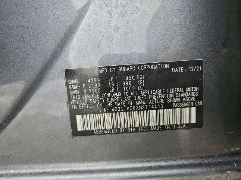 2022 SUBARU IMPREZA PREMIUM  