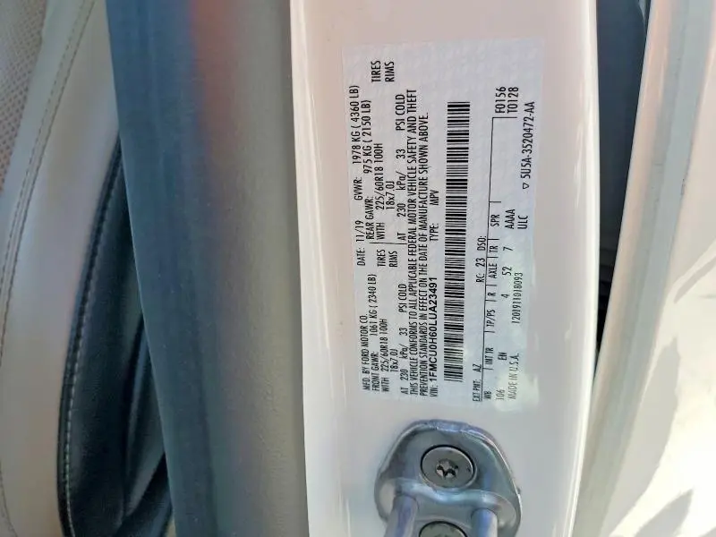 2020 FORD ESCAPE SEL  