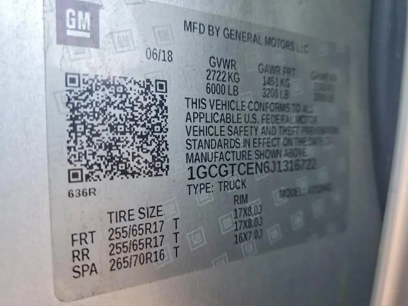 2018 CHEVROLET COLORADO LT  