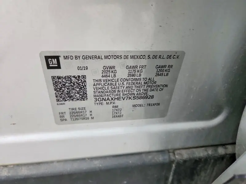 2019 CHEVROLET EQUINOX LS  