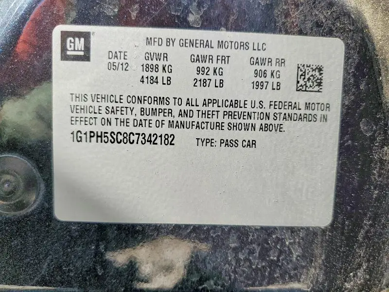 2012 CHEVROLET CRUZE LTZ  