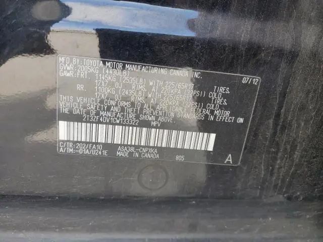 2012 TOYOTA RAV4 