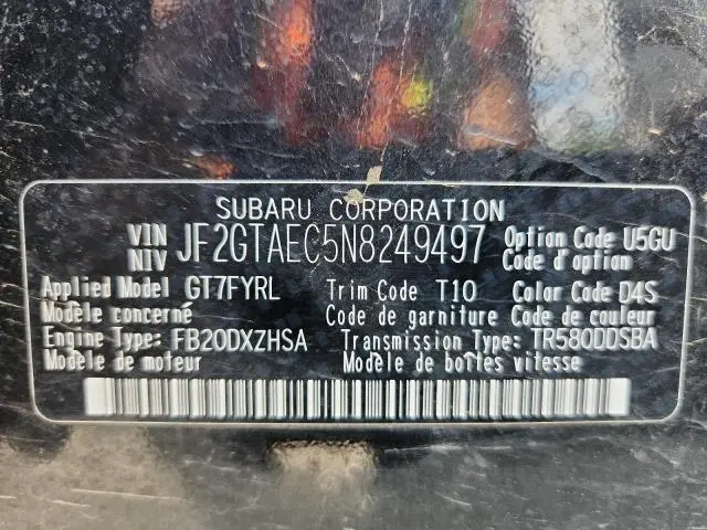 2022 SUBARU CROSSTREK PREMIUM  