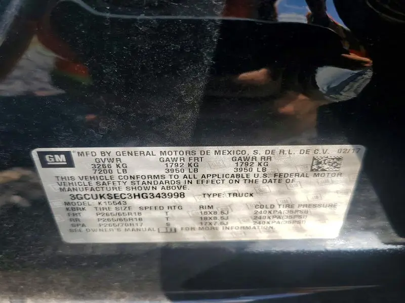 2017 CHEVROLET SILVERADO K1500 LTZ  