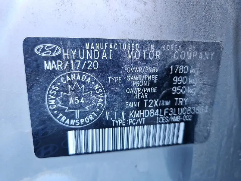 2020 HYUNDAI ELANTRA SEL  