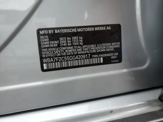 2016 BMW 750   