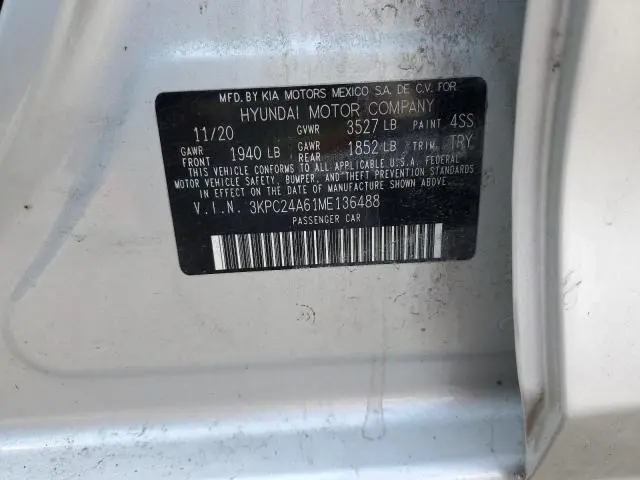 2021 HYUNDAI ACCENT SE
