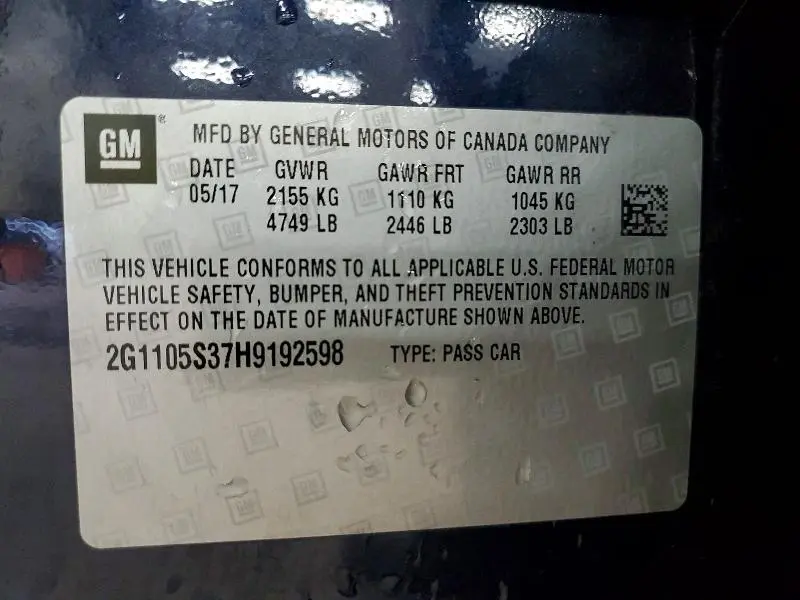 2017 CHEVROLET IMPALA LT  