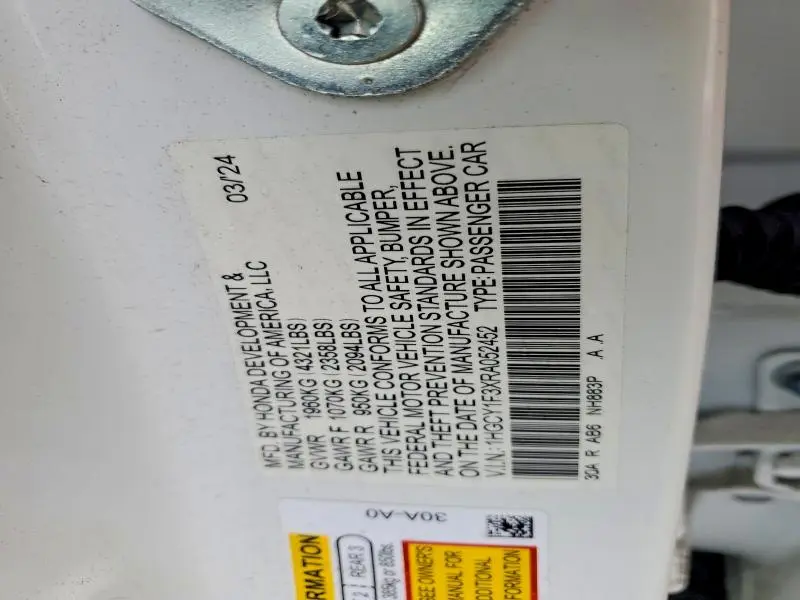 2024 HONDA ACCORD EX  