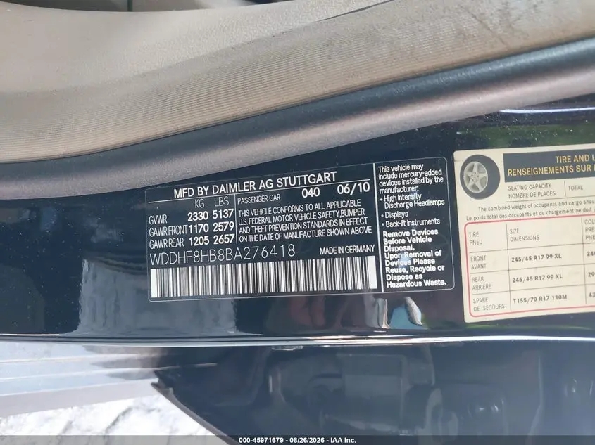 2011 MERCEDES-BENZ E 350 4MATIC