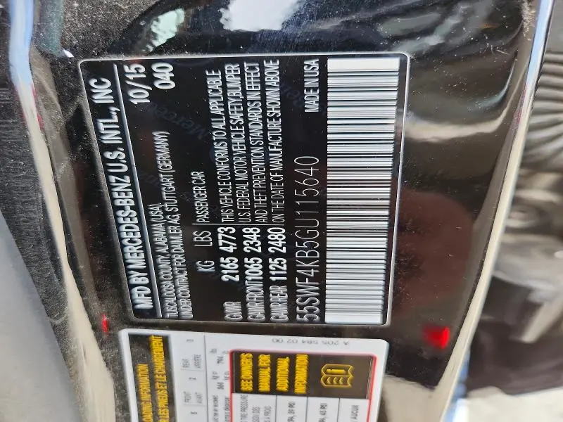 2016 MERCEDES-BENZ C 300 4MATIC  