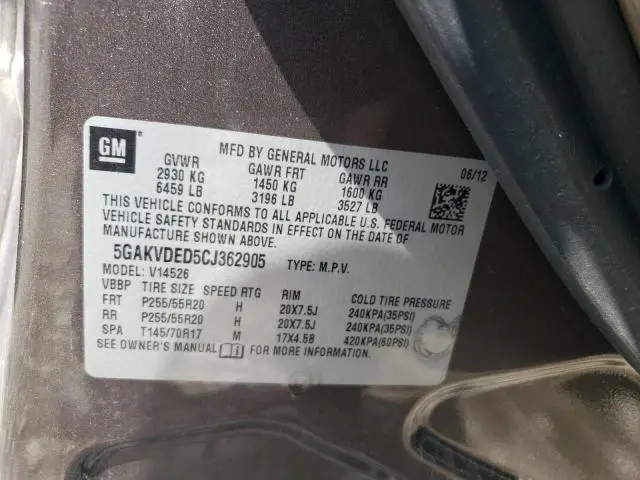 2012 BUICK ENCLAVE   