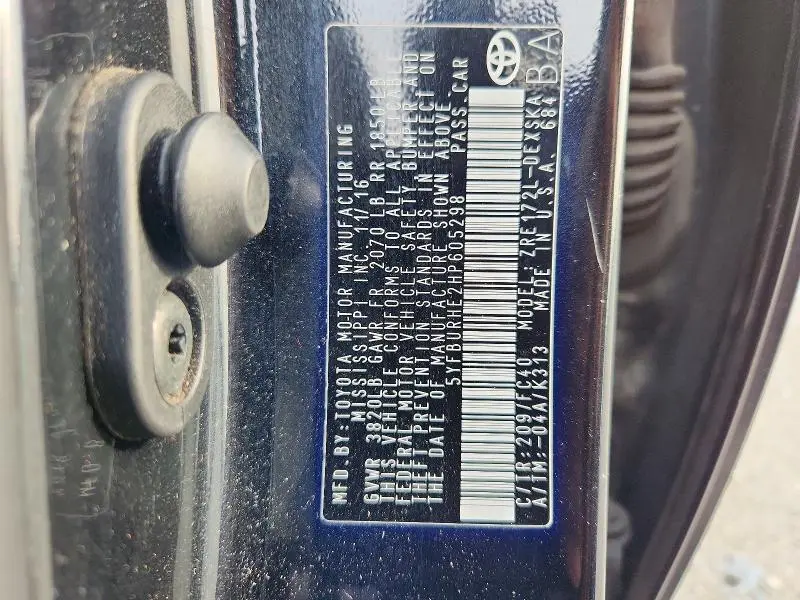 2017 TOYOTA COROLLA L  