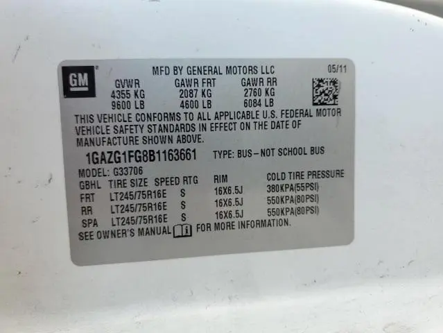 2011 CHEVROLET EXPRESS G3500 LT  