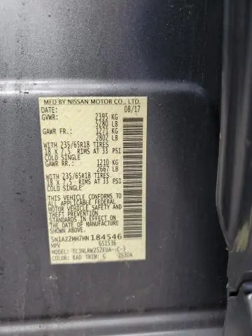 2017 NISSAN MURANO S