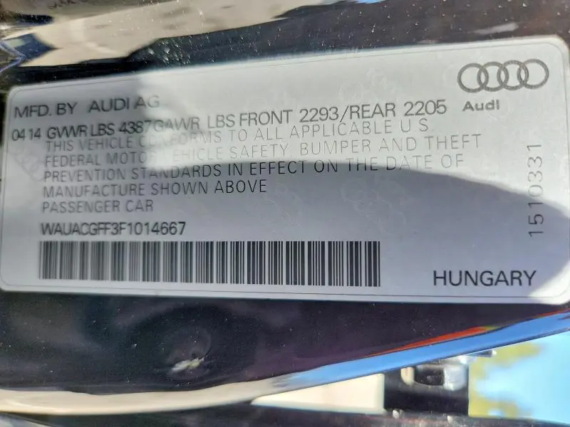 2015 AUDI A3 PREMIUM  