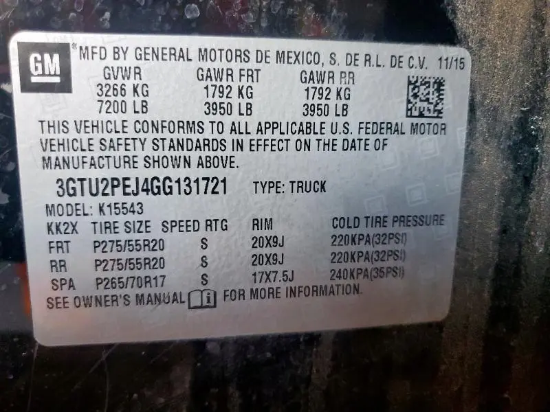 2016 GMC SIERRA K1500 DENALI  