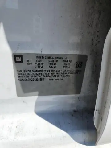 2014 CHEVROLET SONIC LT  