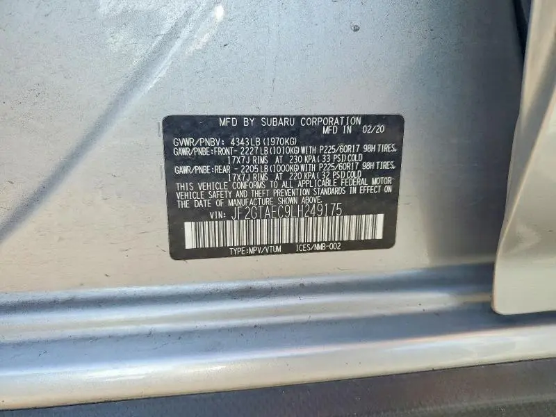 2020 SUBARU CROSSTREK PREMIUM  