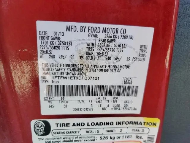 2013 FORD F150 SUPERCREW  