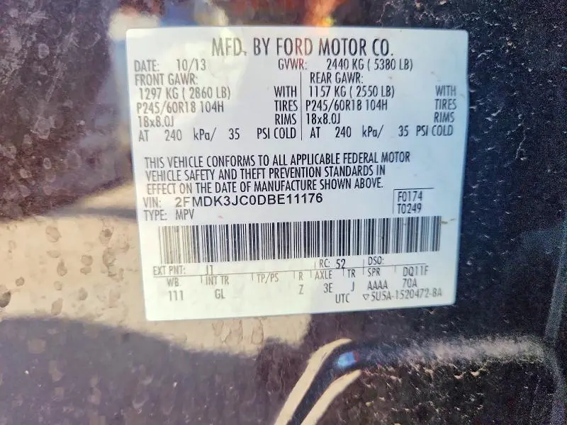 2013 FORD EDGE SEL  