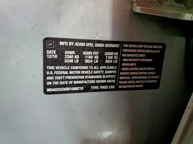 2011 BUICK REGAL CXL  